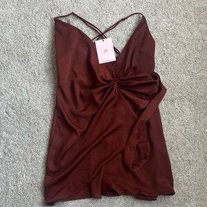 Hello Molly Deep Red Wrap Dress